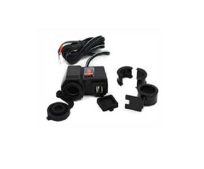 Motosiklet Usb Şarj Seti Anahtarlı Af266M2