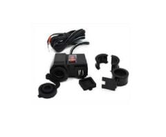 Motosiklet Usb Şarj Seti Anahtarlı Af266M2