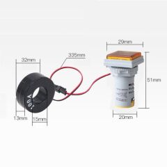 Ad16-22Vams 22Mm Dijital Volt-Amper Kare