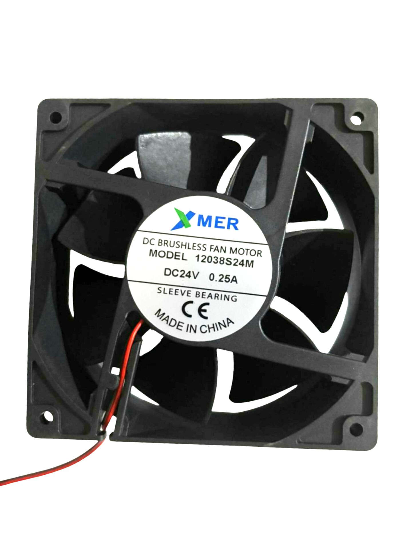 120x120x38mm 24V 0.25A 2P Xmer Fan