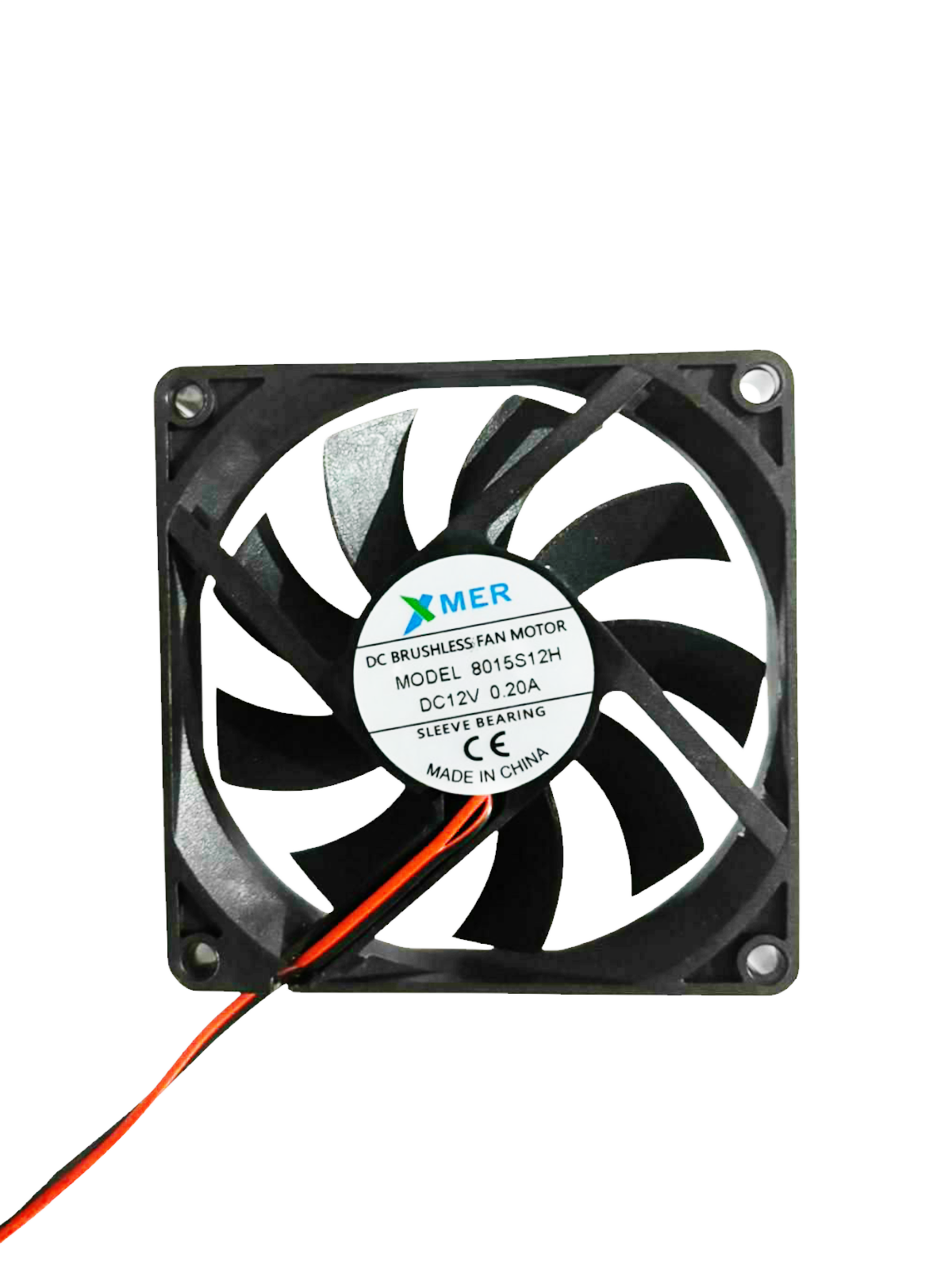 80x80x15mm 12V 0.20A 2P Xmer Fan