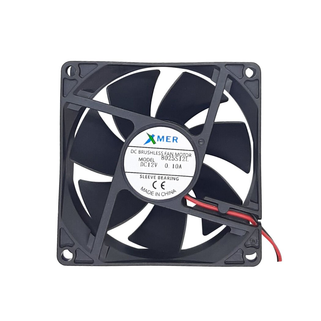 80X80X25mm 12V 0.10A 2P Xmer Fan