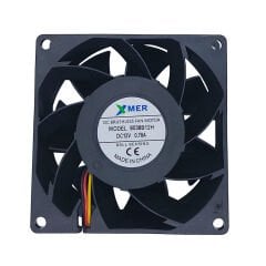 80X80X38mm Rulmanlı 12V 0.78A 3P Xmer Fan