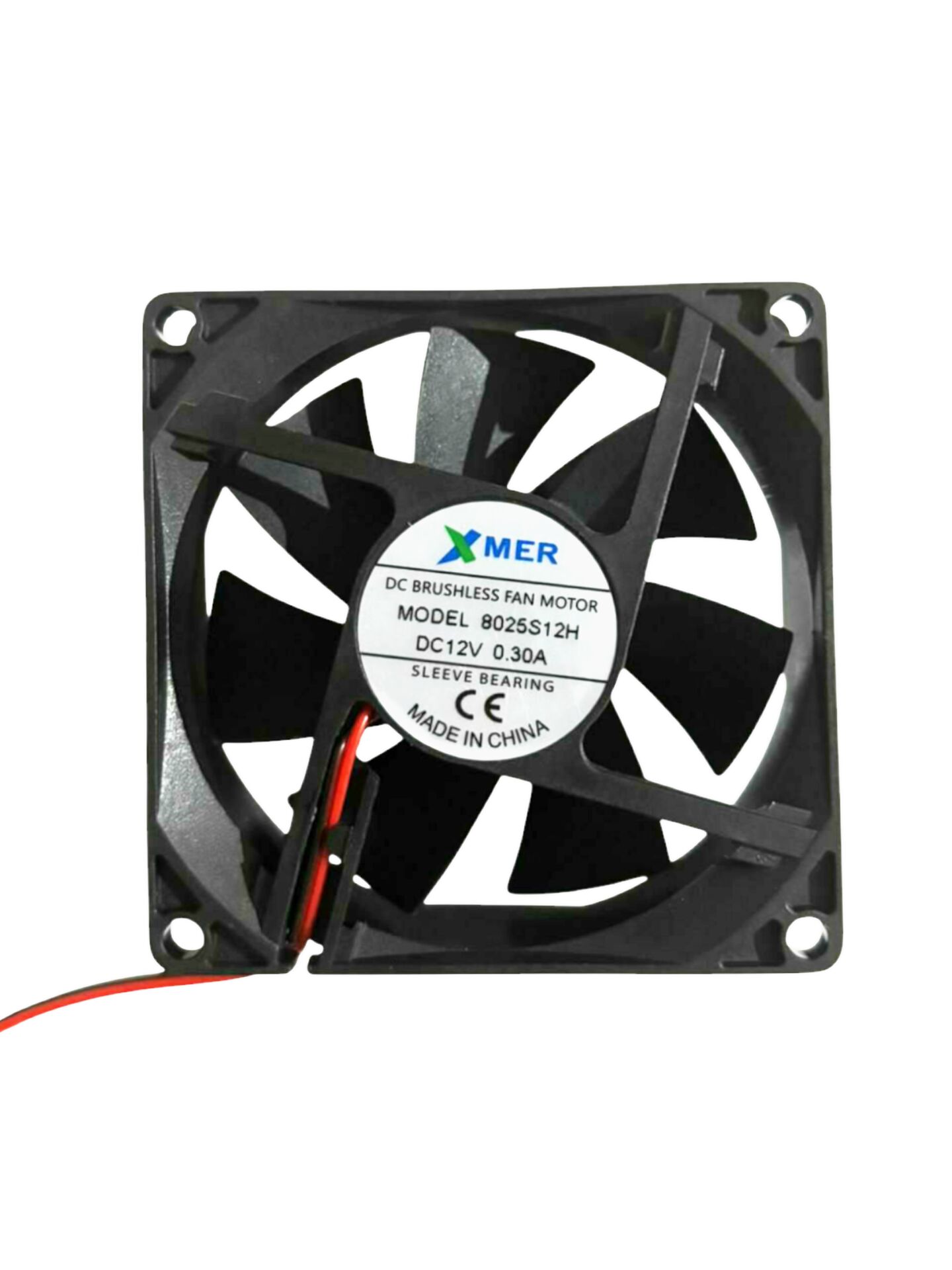 80X80X25mm 12V 0.30A 2P Xmer Fan