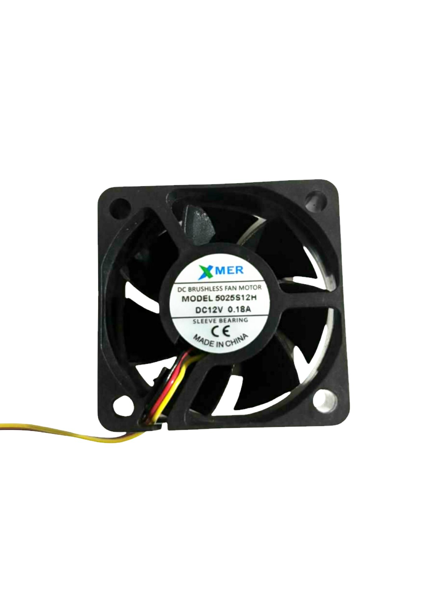 50X50X25mm 12V 0,18A 3P 6000Rpm Xmer Fan