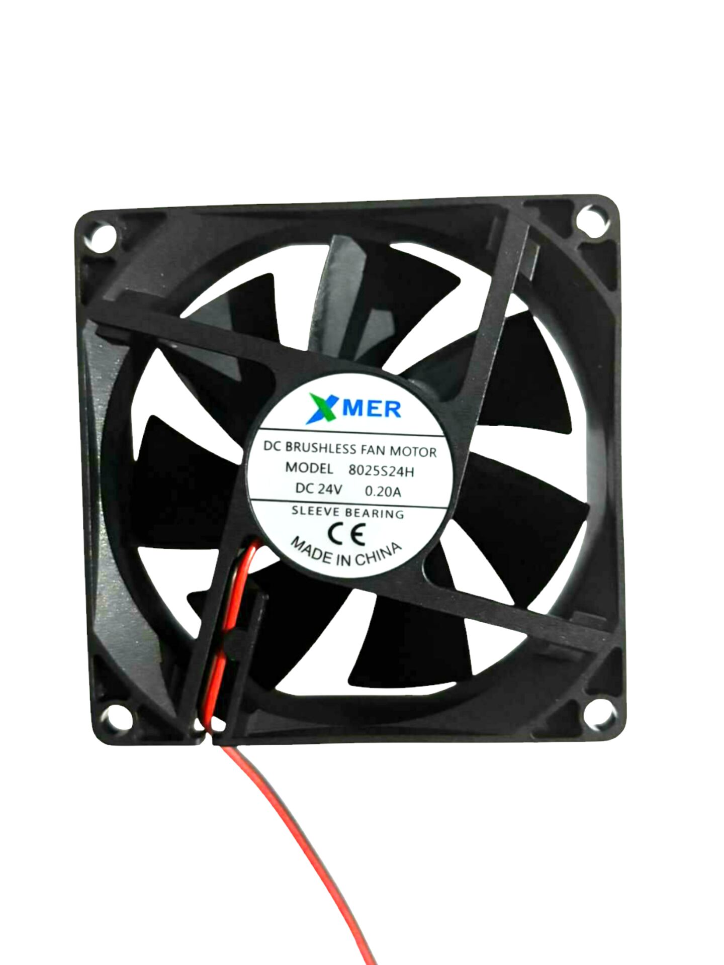 80X80X25mm 24V 0,20A 2P 4000Rpm Xmer Fan
