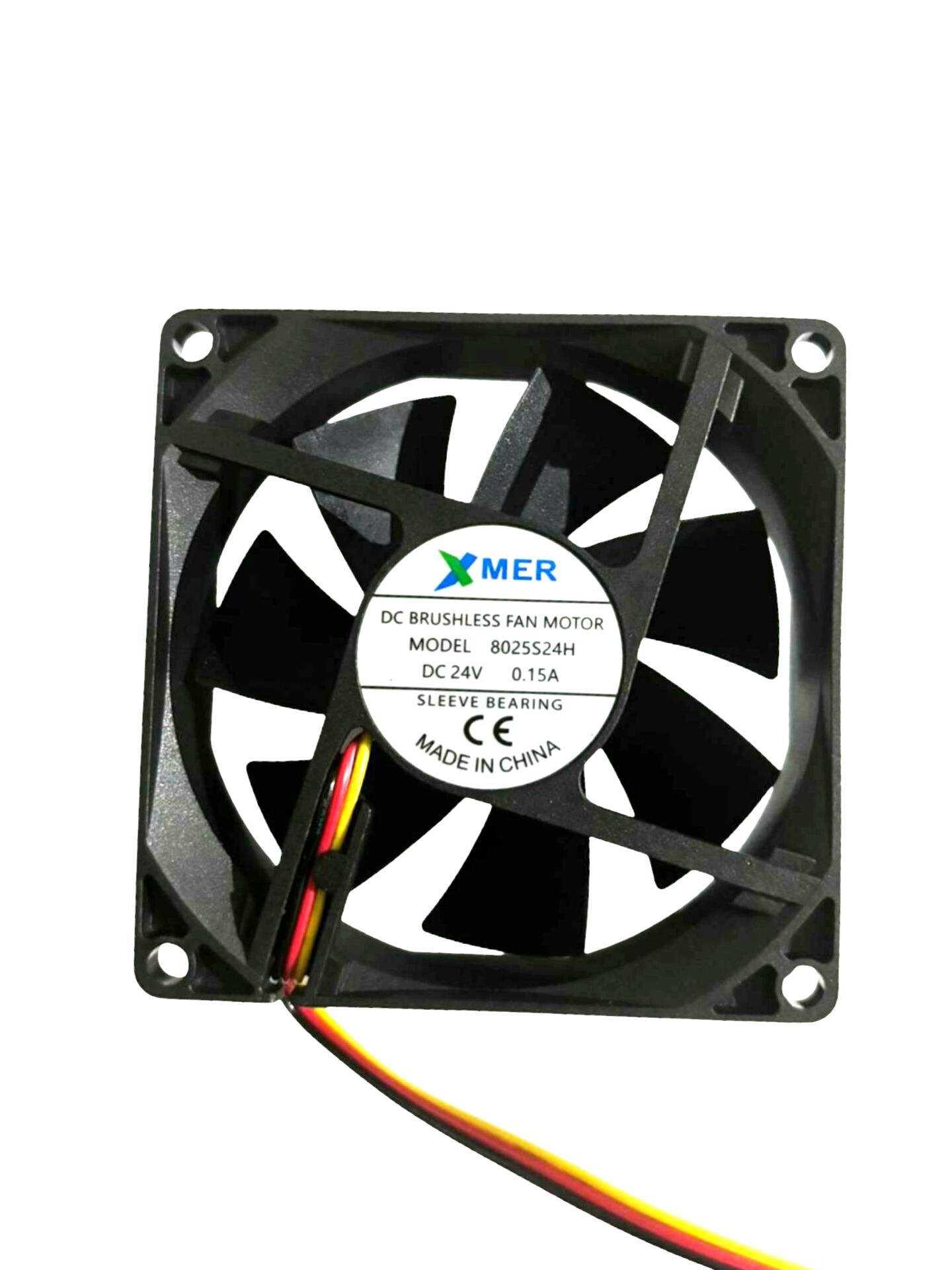 80X80X25mm 24V 0,15A 3P 4000Rpm Xmer Fan