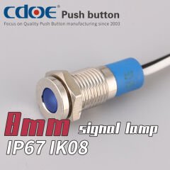 8.0mm Metal Kablolu Sinyal Ip67 Yeşil 24V Gq8T-G