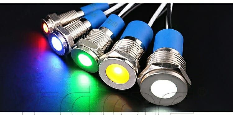 10 mm Metal Kablolu Sinyal Ip67 Mavi 24V Gq10T-B