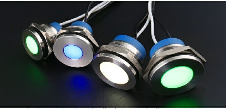 16 mm Metal Kablolu Sinyal Ip67 Mavi 24V Gq16T-B