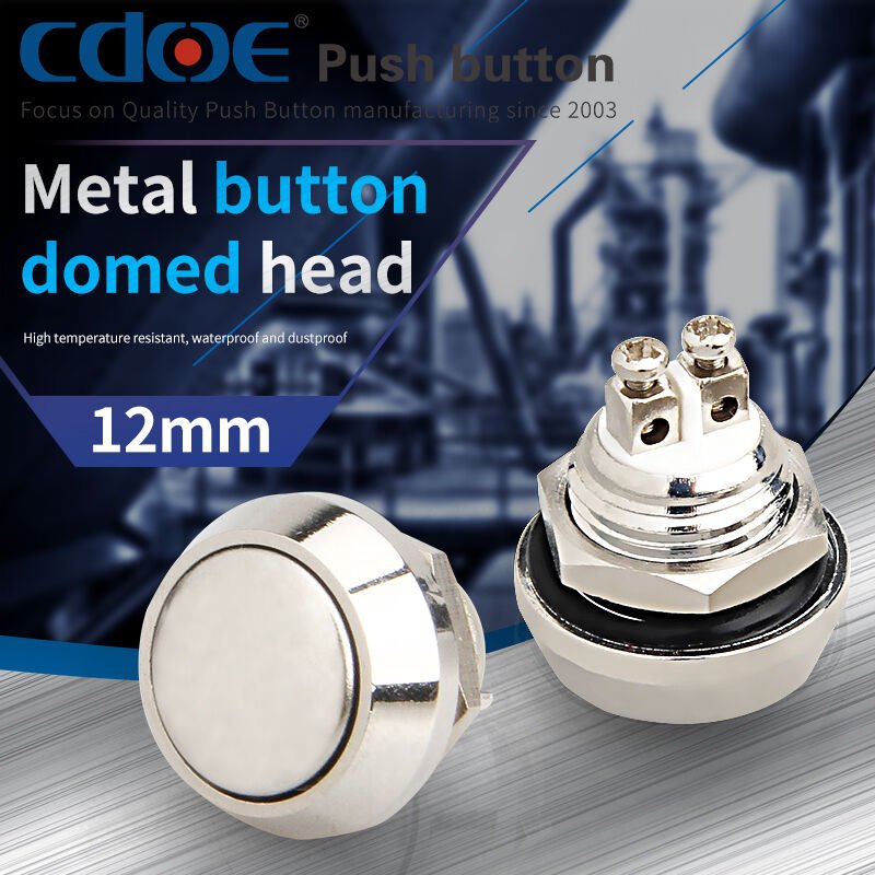12Mm Metal Buton Paslanmaz/Çelik Ip65 Cd81S
