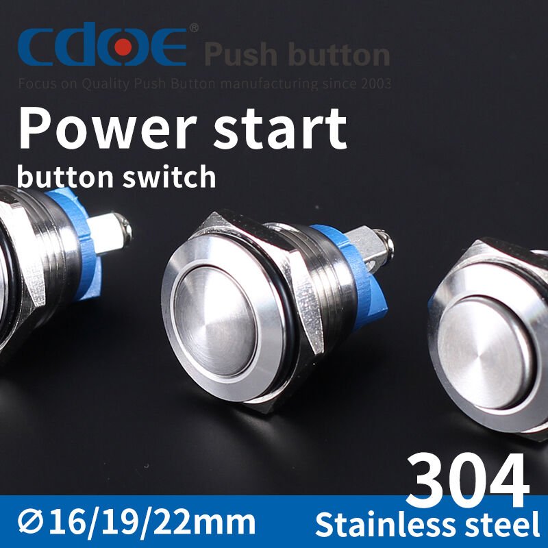 16mm Metal Buton Bombe Paslanmaz/Çelik Ip65 Cd40Bs