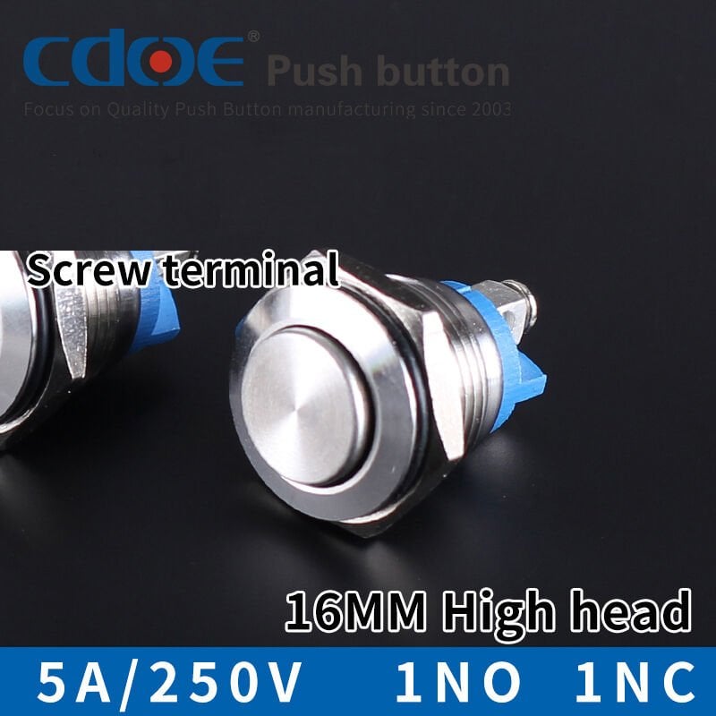 16mm Metal Buton Nikel Ip65 Cd40