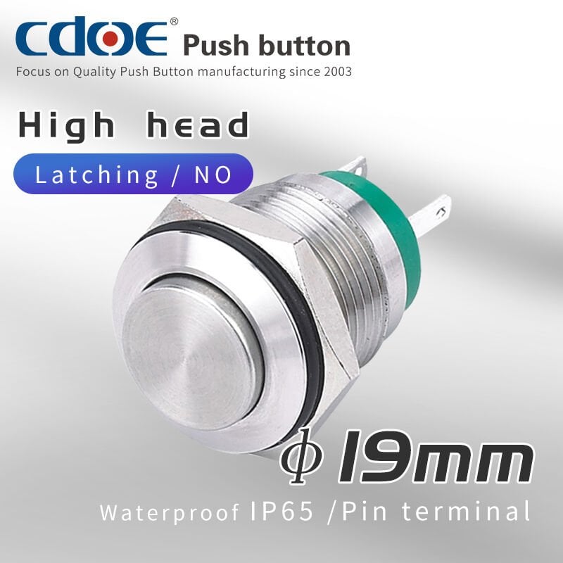 19mm Metal Kalıcı Çıkık Nikel (On-Off) Ip65 Cd97Z