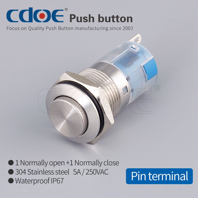 19mm Metal Kalıcı Çıkık Paslanmaz/Çelik (On-Off) Ip67 Cd65S