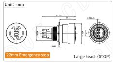 19mm Metal Acil-Stop Bıg Ip65 Agqdp-22Ts