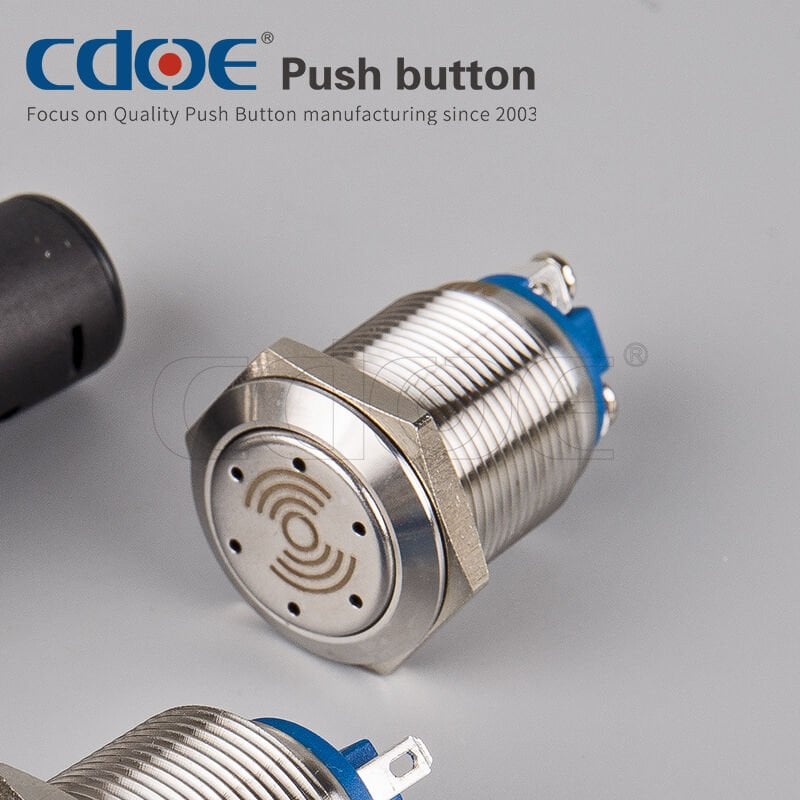 19mm Metal Kırmızı Ledli Buzzer 12V Ip50 Cd91