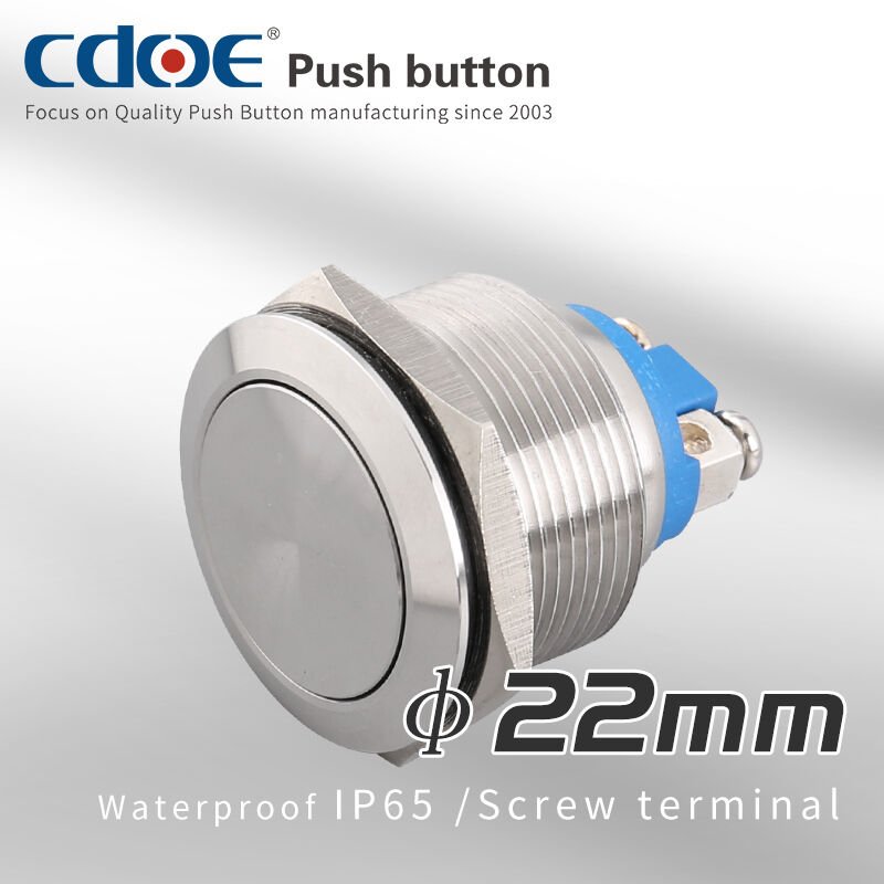 22mm Metal Buton Paslanmaz 1No Ip65 Cd89S