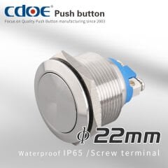 22mm Metal Buton Paslanmaz 1No Ip65 Cd89S
