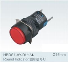 16mm Yuvarlak Sinyal Lambası Kırmızı Ledli Cd-Ay-D/24V/R