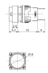 16mm Yuvarlak Sinyal Lambası Kırmızı Ledli Cd-Ay-D/24V/R