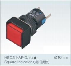 16mm Kare Sinyal Lambası Kırmızı Ledli Cd-Af-D/24V/R