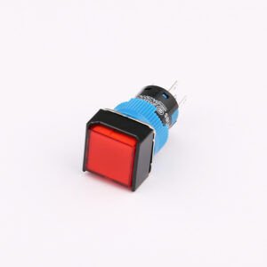 16mm Yaylı Kare Buton Kırmızı Ledli Cd-Af-11D/24V/R