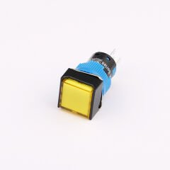 16mm Yaylı Kare Buton Sarı Ledli Cd-Af-11D/24V/Y