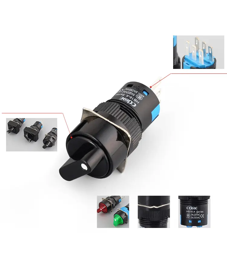 16mm Mandal Buton On-Off-On Cd-Ay-22X/31/H