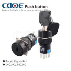 16mm Anahtarlı (Key) Buton On-Off-On Cd-Ay-22Y/31