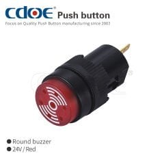 16mm Plastik Buzzer Cd-Ay-M/24V/R