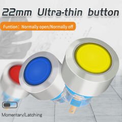 22mm Kalıcı Buton Kırmızı Ledli Cd-Awy-11Dz/24V/R