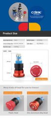 22mm Acil-Stop Buton Cd-Awy-11Ts