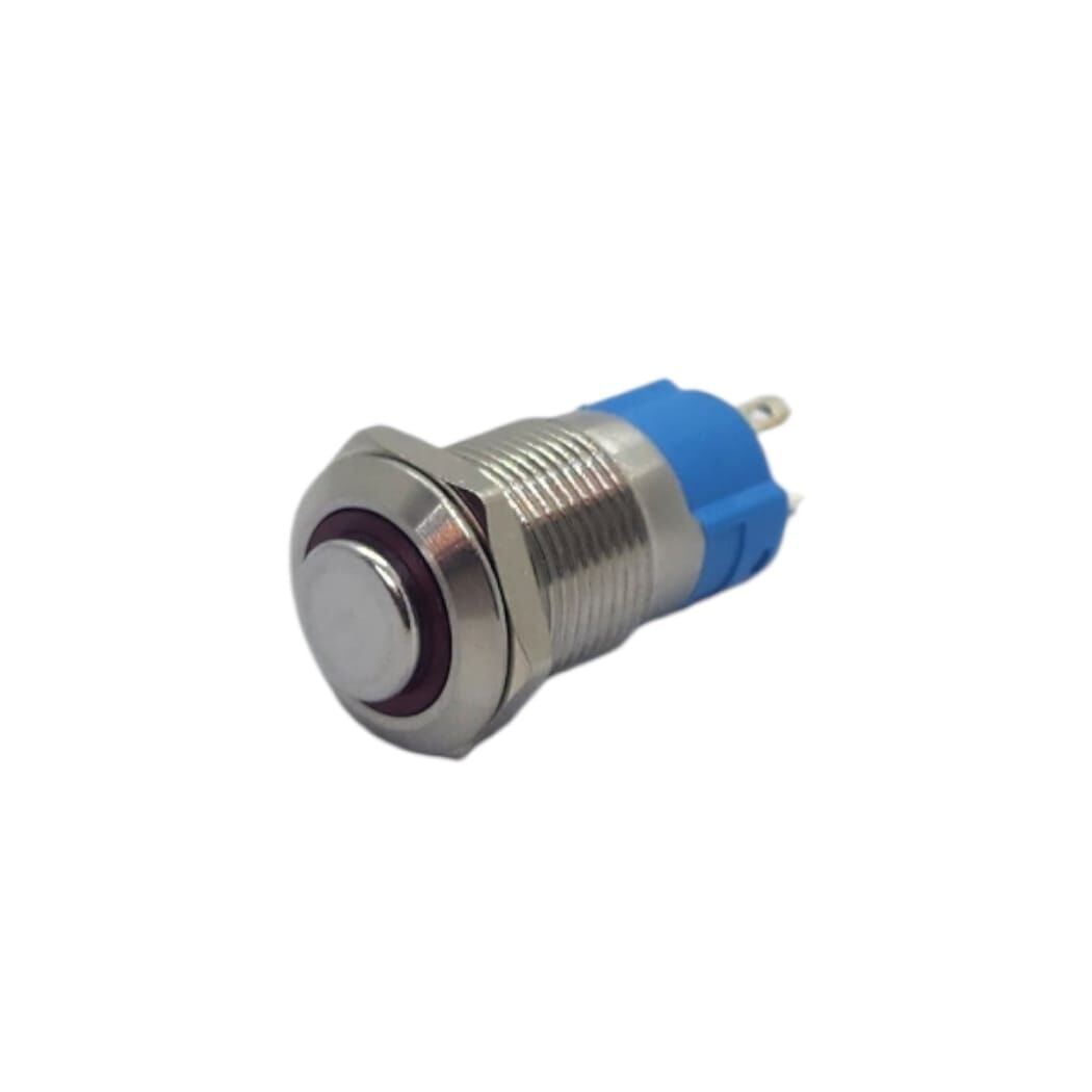 12mm Metal Kırmızı Ledli Kalıcı On-Off Af12A-R