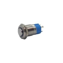 12mm Metal Beyaz Ledli Kalıcı On-Off Af12A-W