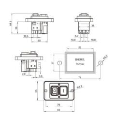 Zcd-03 7Pin (Kutulu) Elektromanyetik Buton