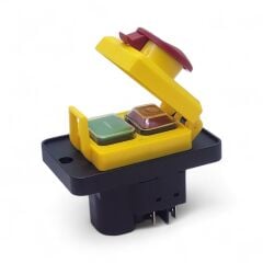 Zcd-03B 6Pin Sarı (Panelli) Elektromanyetik Buton