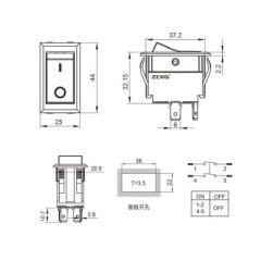 Zck-01C 4P On-Off Elektromanyetik Buton