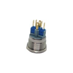 22mm Metal Ledli Yaylı Buton Kırmızı Af69