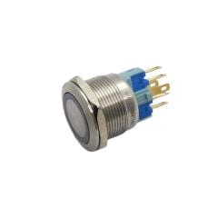 22mm Metal Ledli Yaylı Buton Sarı Af75