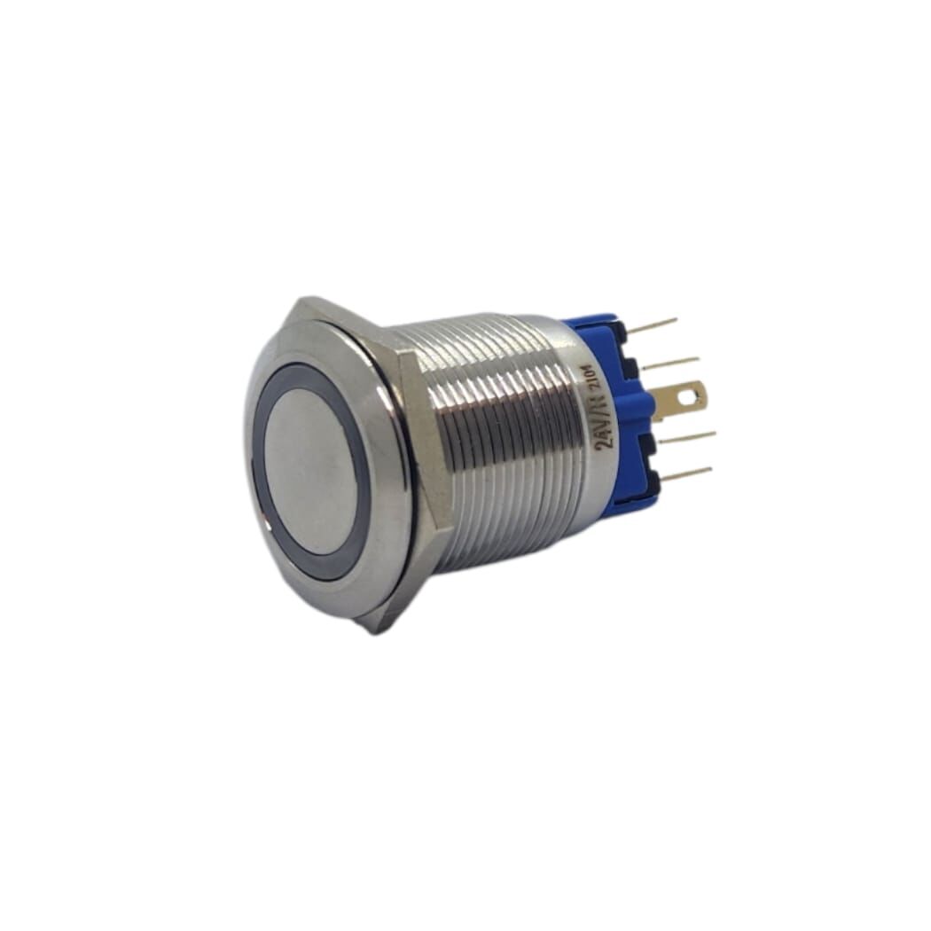 22mm Metal Ledli Kalıcı Buton Mavi Af74