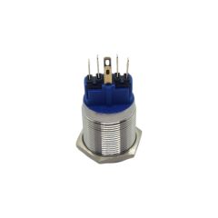 22mm Metal Ledli Kalıcı Buton Mavi Af74