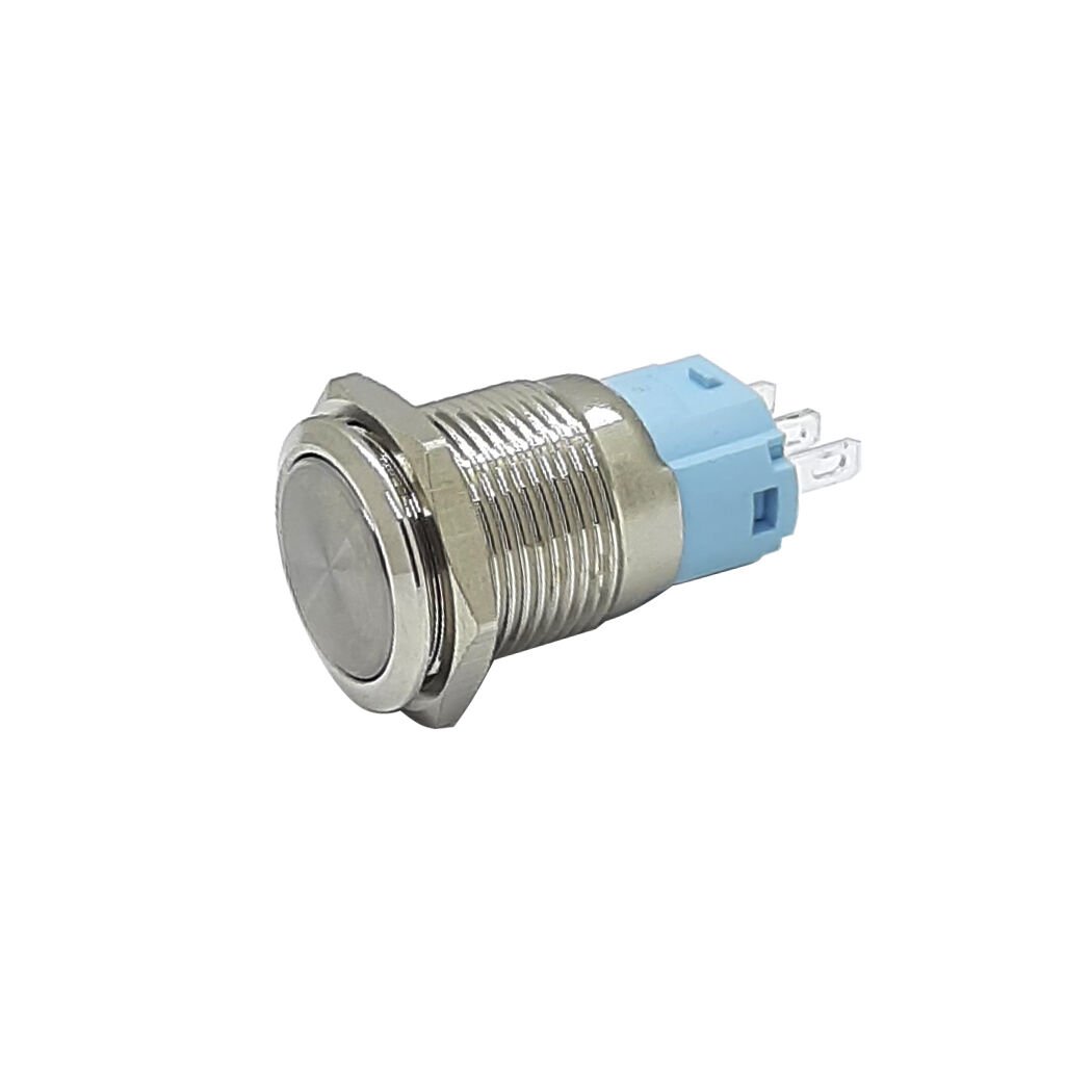 16mm Metal Ledsiz Kalıcı Düz Buton Af64