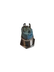 16mm Metal Ledli Kalıcı Düz Buton Sarı Af10