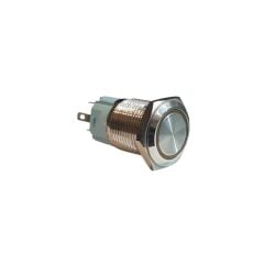 16mm Metal Ledli Kalıcı Düz Buton Sarı Af10
